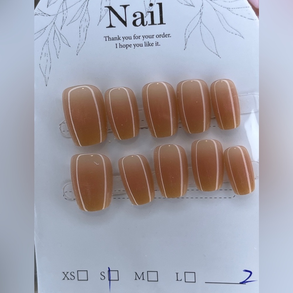 Brown Press-On Nails